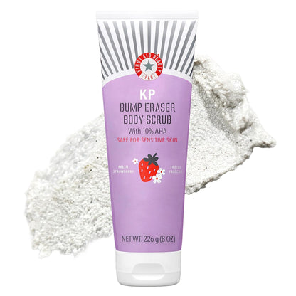 First Aid Beauty - KP Bump Eraser Body Scrub with 10% AHA, Keratosis Pilaris Exfoliator with Glycolic and Lactic acids, Helps Reduce Chicken Skin Bumps - PrimeBioHealth - canada supplements