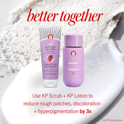 First Aid Beauty - KP Bump Eraser Body Scrub with 10% AHA, Keratosis Pilaris Exfoliator with Glycolic and Lactic acids, Helps Reduce Chicken Skin Bumps - PrimeBioHealth - canada supplements