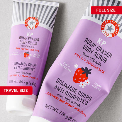 First Aid Beauty - KP Bump Eraser Body Scrub with 10% AHA, Keratosis Pilaris Exfoliator with Glycolic and Lactic acids, Helps Reduce Chicken Skin Bumps - PrimeBioHealth - canada supplements