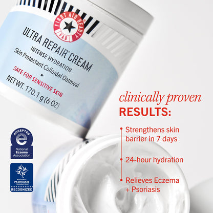 First Aid Beauty - Ultra Repair Cream, Intense Hydration Whipped Colloidal Oatmeal, Clinically Proven to Strengthen Skin Barrier in 7 Days - PrimeBioHealth - canada supplements