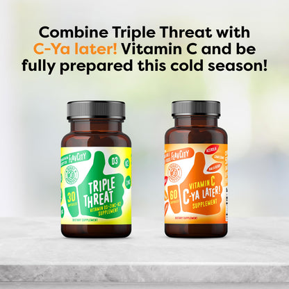 FlavCity Vitamin D3, K2 & Zinc - Triple Threat Supplement - Daily or Seasonal Immune Support - Vitamin D with K2 for Enhanced Absorption - PrimeBioHealth - canada supplements