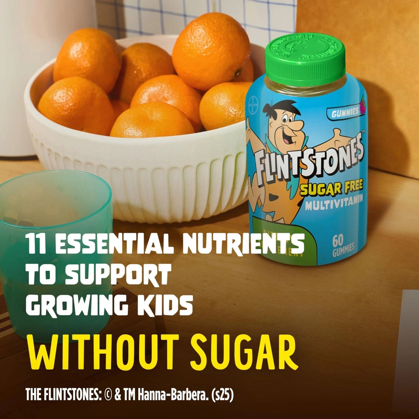 Flintstones Multivitamins for Kids, Sugar Free Kids Multivitamin Gummies, with Vitamins A, C, E, B6 & B12, Raspberry Flavored Gummy Vitamins, 60 Count - PrimeBioHealth - canada supplements