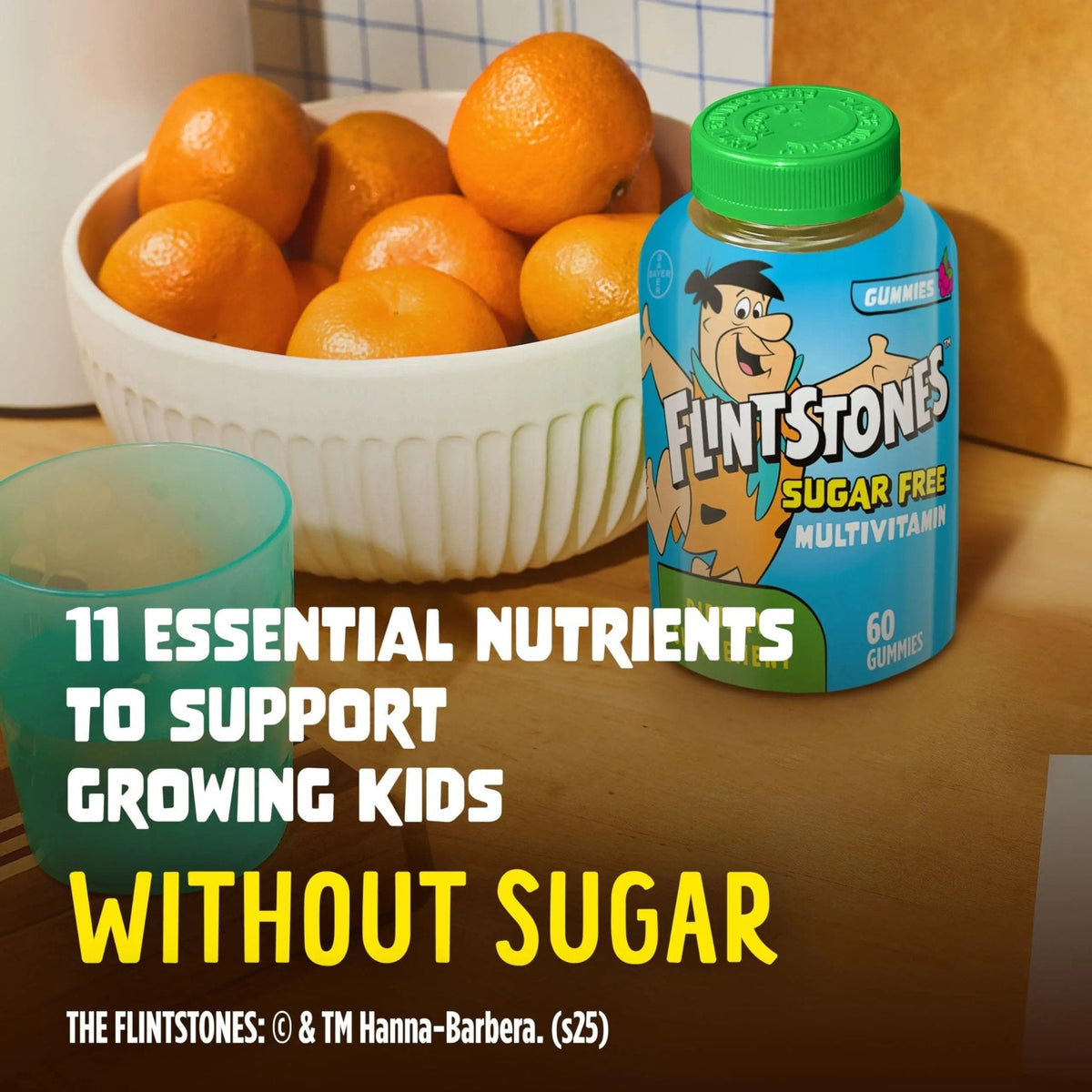Flintstones Multivitamins for Kids, Sugar Free Kids Multivitamin Gummies, with Vitamins A, C, E, B6 & B12, Raspberry Flavored Gummy Vitamins, 60 Count - PrimeBioHealth - canada supplements