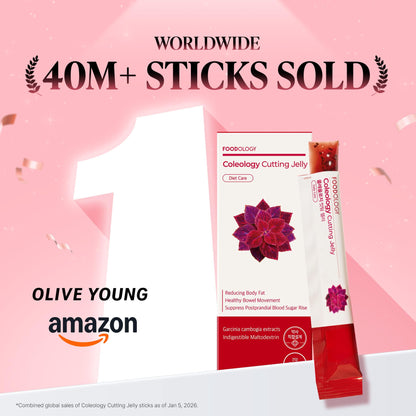 FOODOLOGY Coleology Cutting Stick Jelly (Pomegranate) – Dietary Fiber Supplement for Healthy Weight Management, Chia Seeds & Garcinia Cambogia - PrimeBioHealth - canada supplements