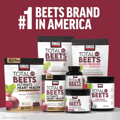 Force Factor Total Beets Organic Beetroot Powder Superfood to Boost Daily Nutrition, USDA Organic, Vegan, Gluten-Free - PrimeBioHealth - canada supplements