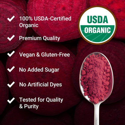 Force Factor Total Beets Organic Beetroot Powder Superfood to Boost Daily Nutrition, USDA Organic, Vegan, Gluten-Free - PrimeBioHealth - canada supplements