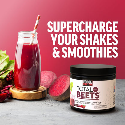 Force Factor Total Beets Superfood Beet Root Powder 2-Pack, Nitrates to Support Circulation, Blood Flow, Nitric Oxide, Energy, Endurance, Stamina - PrimeBioHealth - canada supplements