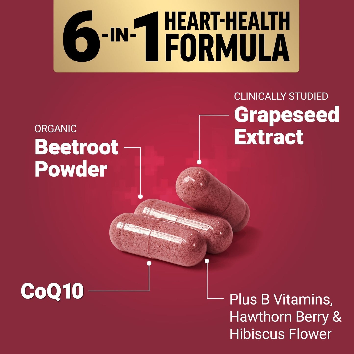 Force Factor Total Beets Ultimate Heart Health, Beet Root Capsules for Blood Pressure Support, CoQ10, Organic Beet Root Powder, Hawthorn Berry - PrimeBioHealth - canada supplements