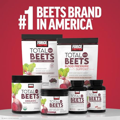 Force Factor Total Beets Ultimate Heart Health Chews for Blood Pressure Support, with Beetroot Powder, CoQ10, B Vitamins & Grapeseed Extract for Blood Flow & Energy - PrimeBioHealth - canada supplements