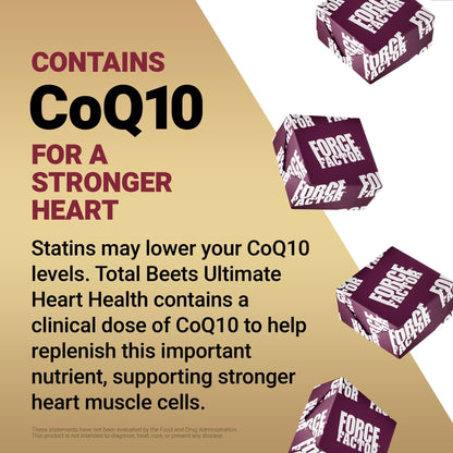 Force Factor Total Beets Ultimate Heart Health Chews for Blood Pressure Support, with Beetroot Powder, CoQ10, B Vitamins & Grapeseed Extract for Blood Flow & Energy - PrimeBioHealth - canada supplements