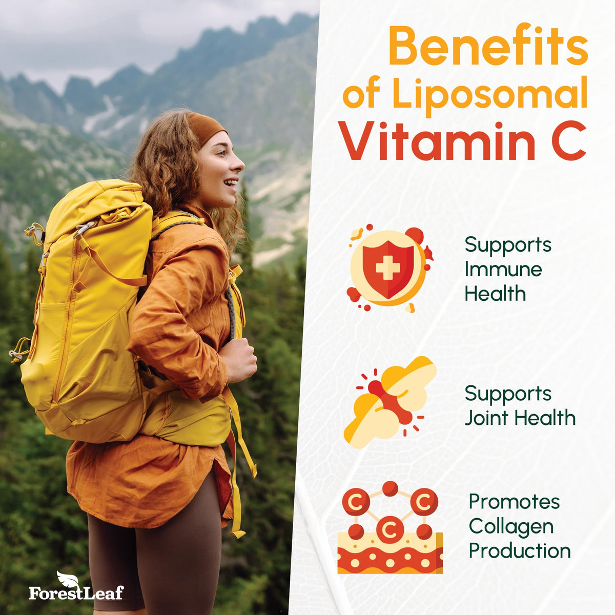ForestLeaf Liposomal Vitamin C 1400mg Capsules | High Dose Vitamin C Liposomal Supplement w Coconut Oil Fatty Acids | Fast Absorption | Immune Support, Antioxidant, - PrimeBioHealth - canada supplements