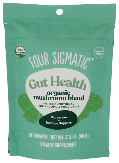 Four Sigmatic Gut Health Mushroom Blend | Organic Mushroom Powder Complex with Turkey Tail, Lion’s Mane, Cordyceps, Chaga, Probiotics and More - PrimeBioHealth - canada supplements
