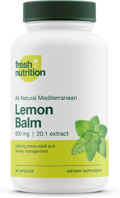 Fresh Nutrition Lemon Balm Extract Capsules. - PrimeBioHealth - canada supplements