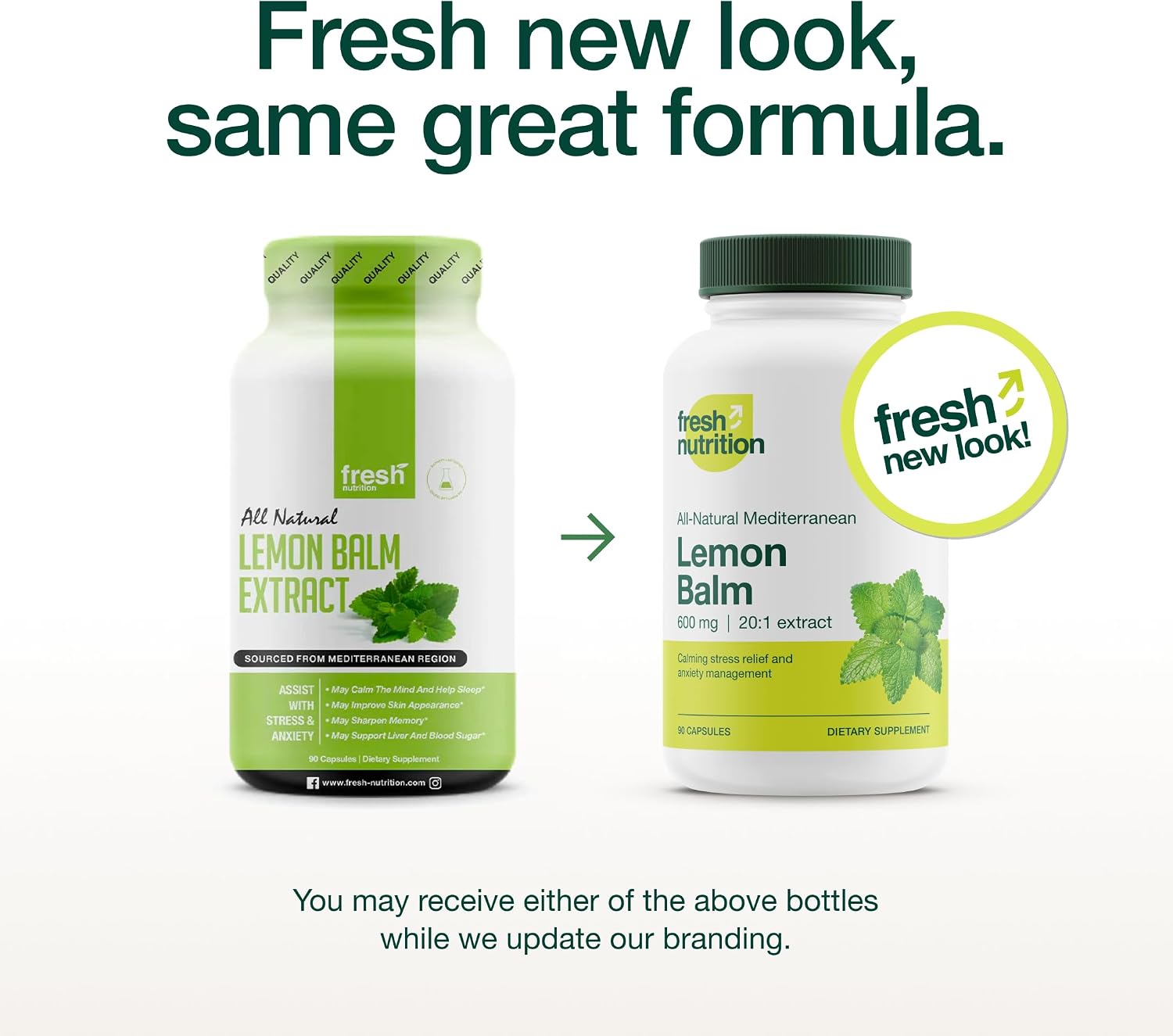 Fresh Nutrition Lemon Balm Extract Capsules. - PrimeBioHealth - canada supplements