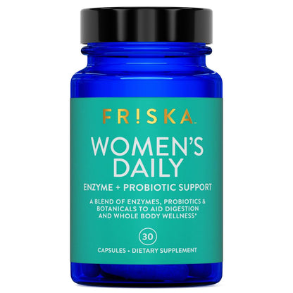 FRISKA Women’s Daily Digestive Enzyme and Probiotics Supplement, Advanced Natural Support for Female Digestive Health, Fights Bloating, Eases Digestion - PrimeBioHealth - canada supplements