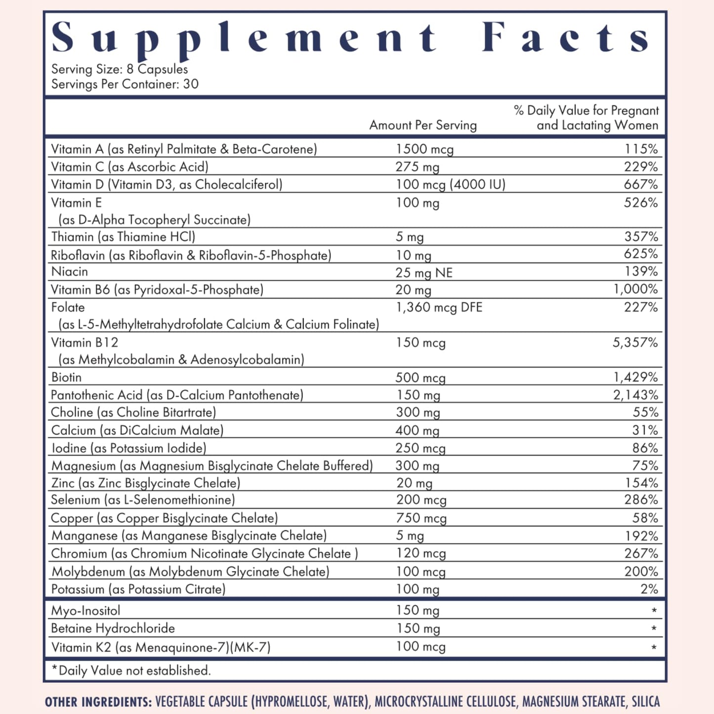 FullWell Women's Prenatal Multivitamin - Healthy Pregnancy Support - Contains Choline & Folate - Supports Fetal Growth - PrimeBioHealth - canada supplements