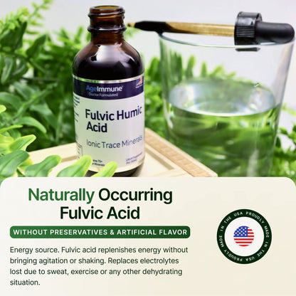 Fulvic Humic Acid 75 + Trace Minerals Liquid Supplement - Plant Derived in USA - Fulvic Acid Minerals Concentrate for Energy, Gut Health and Hydration - PrimeBioHealth - canada supplements