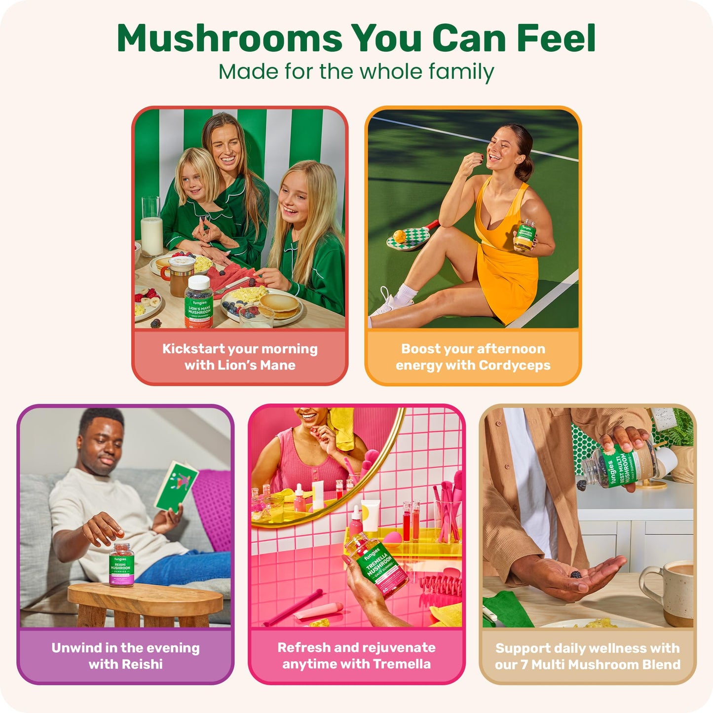 Fungies Lion's Mane Mushroom Gummies, Mixed Blueberry & Strawberry Flavor - Mushroom Supplement Gummy for Adults & Children Supports Brain Health, Cognitive Function - PrimeBioHealth - canada supplements