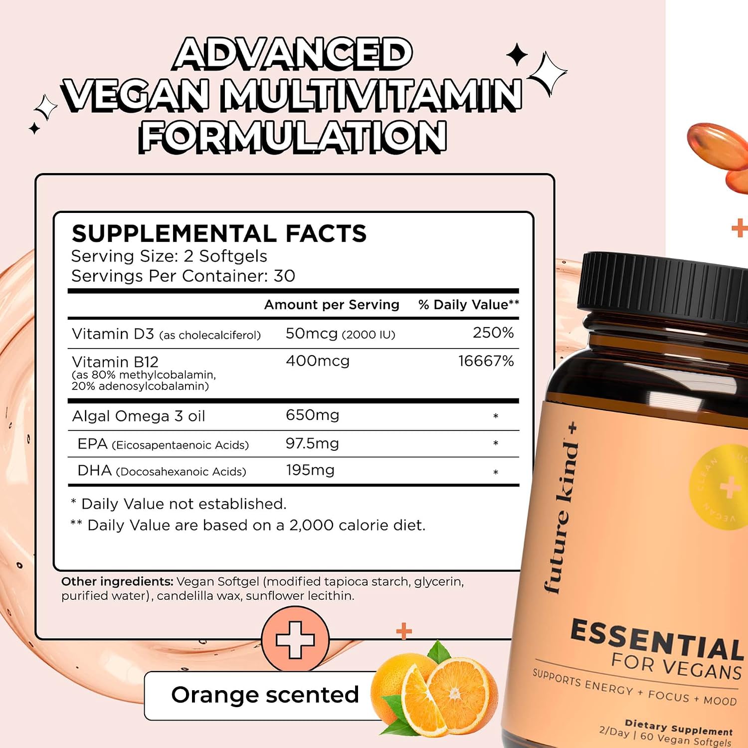 Future Kind Multivitamin Bundle - Vegan Complete Multivitamin and Vegan Essential Multivitamin - Vegan Vitamin B12, Omega 3, and Vitamin D3 - Complete Multivitamin, 42 Vitamins in 1 for Men and Women - PrimeBioHealth - canada supplements