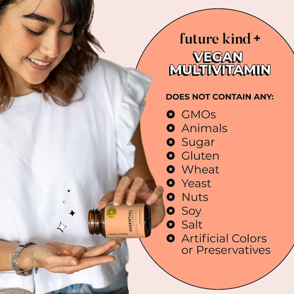 Future Kind Multivitamin Bundle - Vegan Complete Multivitamin and Vegan Essential Multivitamin - Vegan Vitamin B12, Omega 3, and Vitamin D3 - Complete Multivitamin, 42 Vitamins in 1 for Men and Women - PrimeBioHealth - canada supplements