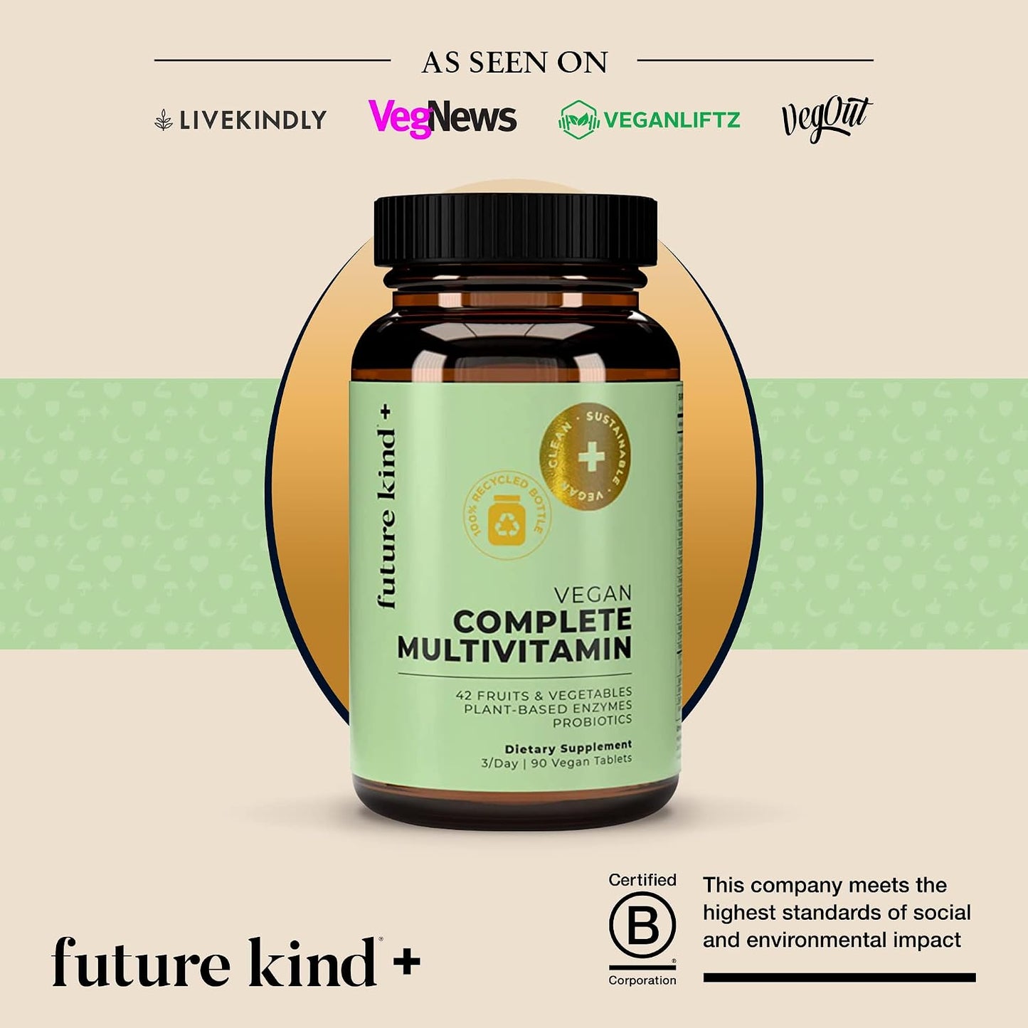Future Kind Multivitamin Bundle - Vegan Complete Multivitamin and Vegan Essential Multivitamin - Vegan Vitamin B12, Omega 3, and Vitamin D3 - Complete Multivitamin, 42 Vitamins in 1 for Men and Women - PrimeBioHealth - canada supplements