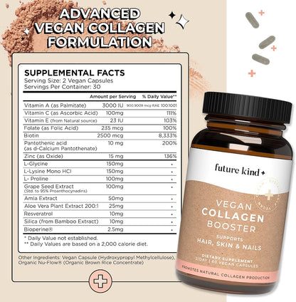 Future Kind - The Glow Getter Bundle - Vegan Collagen Booster Supplement - Vegan Vitamin D3 - Vegan Omega 3 - PrimeBioHealth - canada supplements
