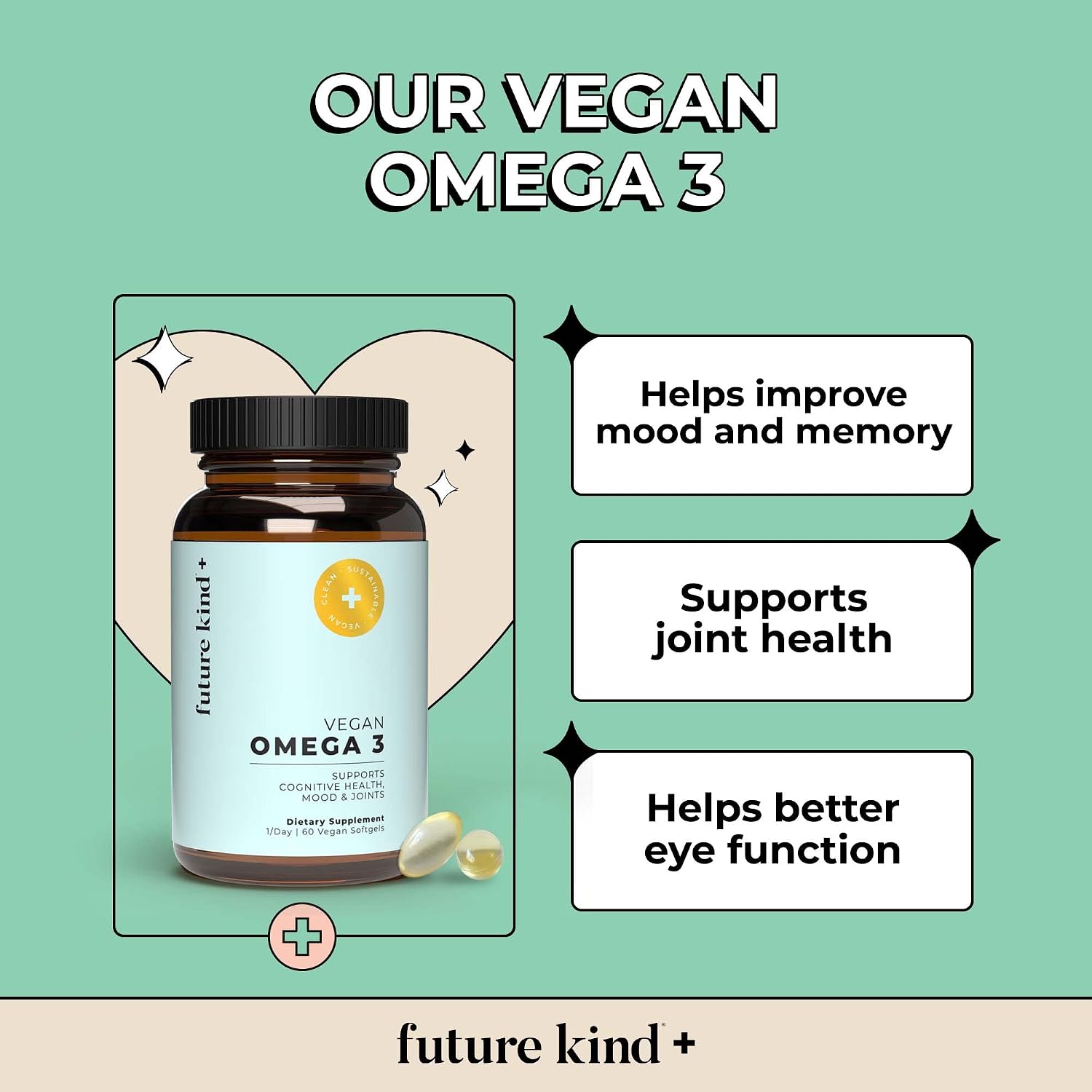 Future Kind - The Glow Getter Bundle - Vegan Collagen Booster Supplement - Vegan Vitamin D3 - Vegan Omega 3 - PrimeBioHealth - canada supplements