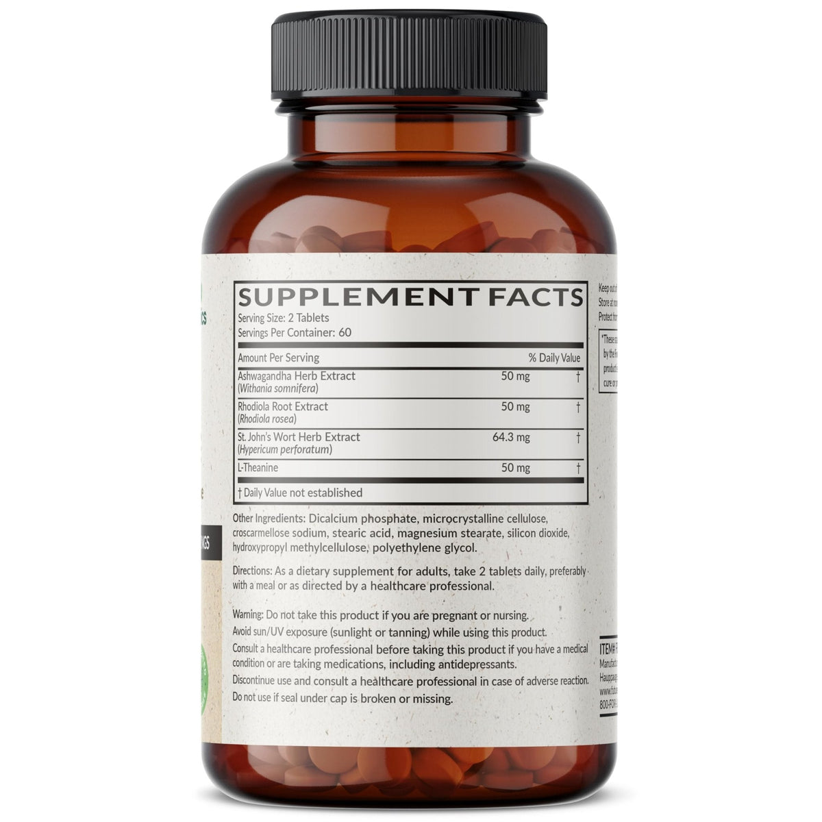 Futurebiotics Chill Pill + Ashwagandha, Rhodiola, St. John’s Wort, & L-Theanine - Non-GMO, 120 Vegetarian Tablets - PrimeBioHealth - canada supplements