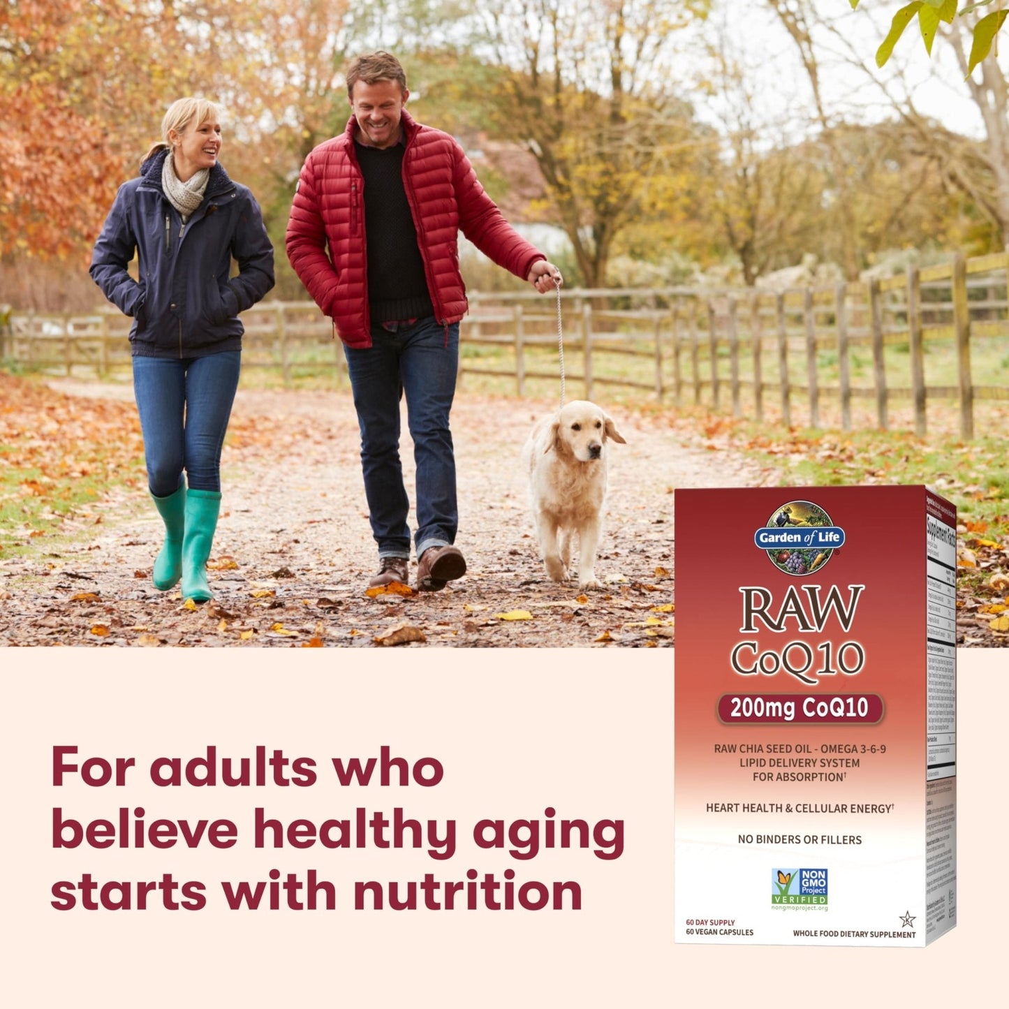 Garden of Life CoQ10 200mg, Vegetarian Omega 3 6 9 Supplement Raw Co Q 10 Chia Seed Oil, Whole Food Nutrition with Antioxidant Support - PrimeBioHealth - canada supplements