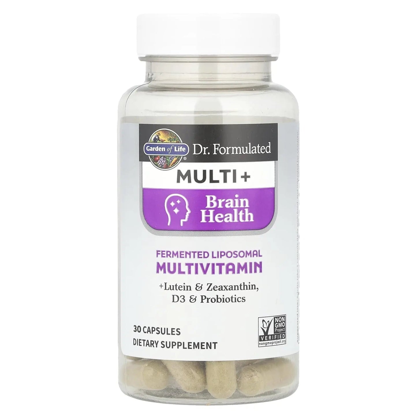 Garden of Life Dr Formulated Multi+ Brain Health, Fermented Liposomal Multivitamin + Lutein & Zeaxanthin, Vitamin D3 & Probiotics - PrimeBioHealth - canada supplements