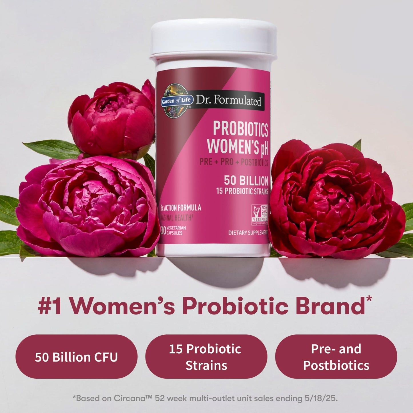 Garden of Life Dr Formulated Once Daily 3-in-1 Complete Prebiotics, Postbiotics & Probiotics for Women, PRE + PRO + POSTBIOTIC Supplement for Women’s Digestive - PrimeBioHealth - canada supplements