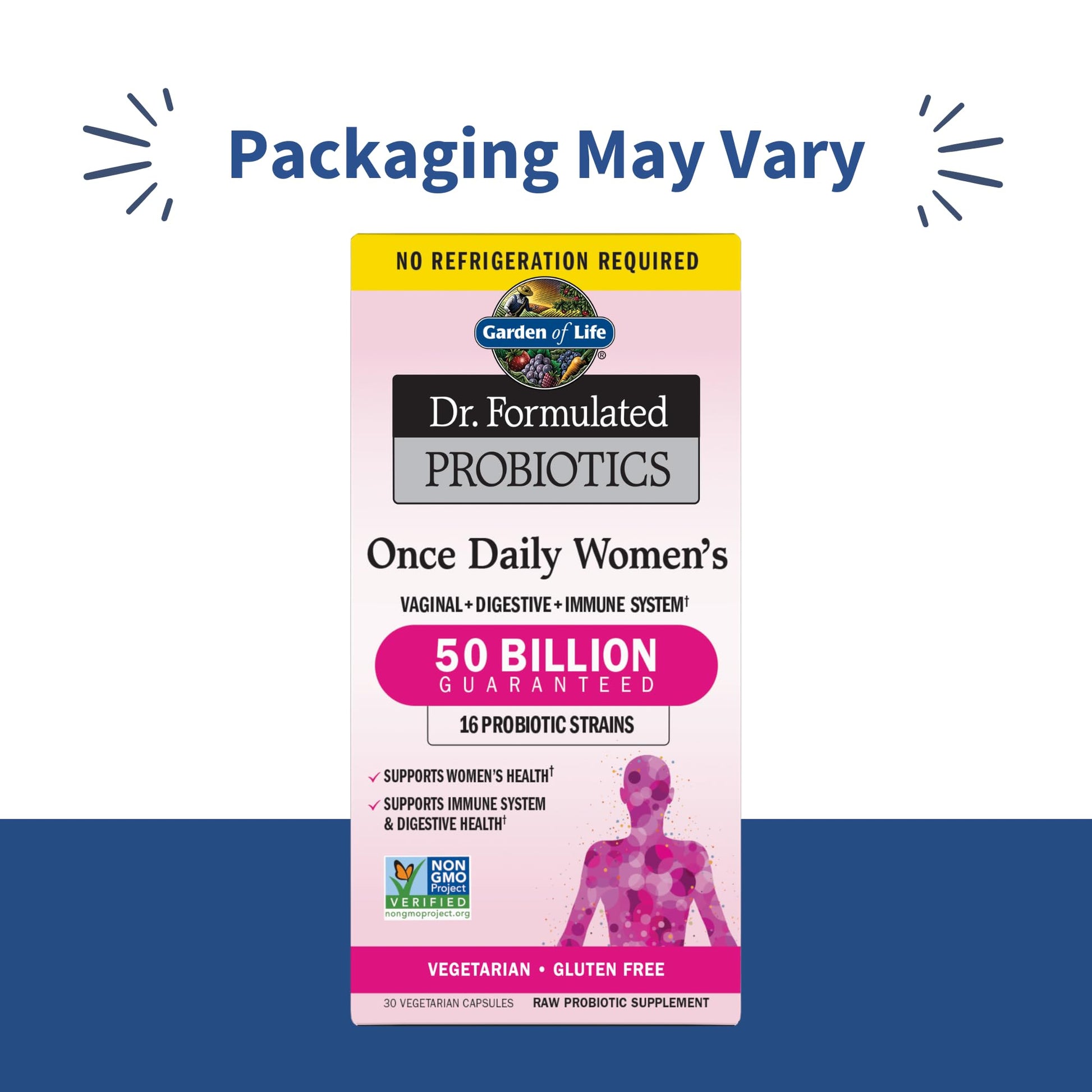 Garden of Life Once Daily Dr. Formulated Probiotics for Women 50 Billion CFU 16 Probiotic Strains with Organic Prebiotics for Digestive, Vaginal & Immune Health - PrimeBioHealth - canada supplements