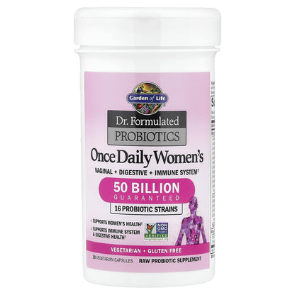Garden of Life Once Daily Dr. Formulated Probiotics for Women 50 Billion CFU 16 Probiotic Strains with Organic Prebiotics for Digestive, Vaginal & Immune Health - PrimeBioHealth - canada supplements