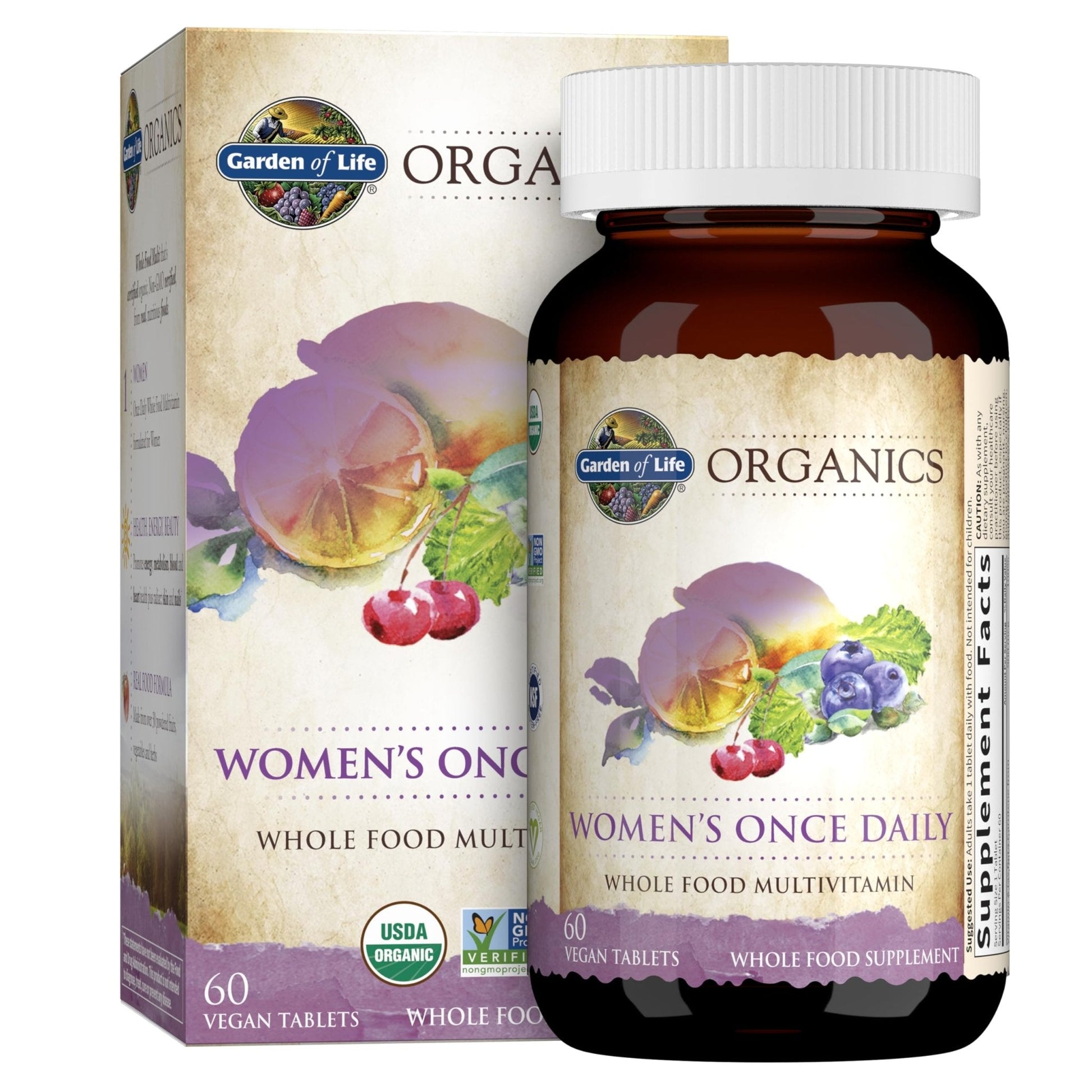 Garden of Life Organics Multivitamin for Women - Women's Once Daily Multi - Whole Food Multi with Iron, Biotin, Vegan Organic Womens Multivitamin for Health - PrimeBioHealth - canada supplements
