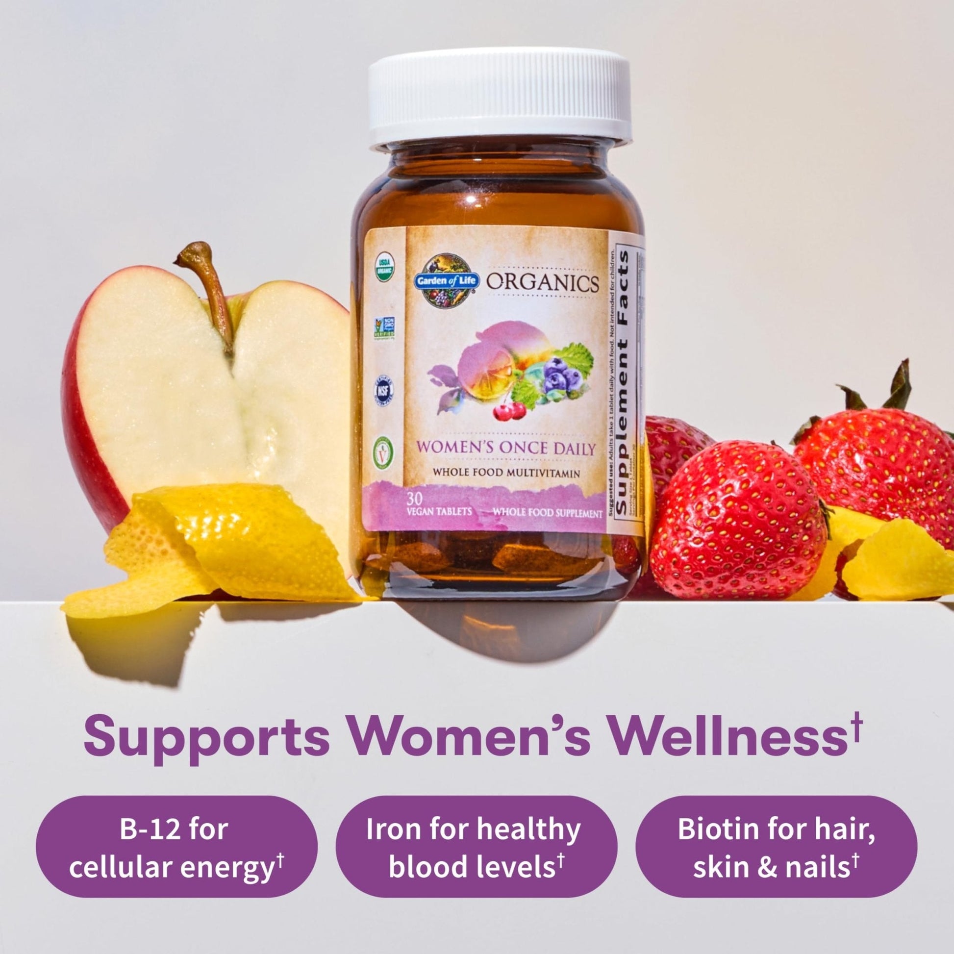 Garden of Life Organics Multivitamin for Women - Women's Once Daily Multi - Whole Food Multi with Iron, Biotin, Vegan Organic Womens Multivitamin for Health - PrimeBioHealth - canada supplements
