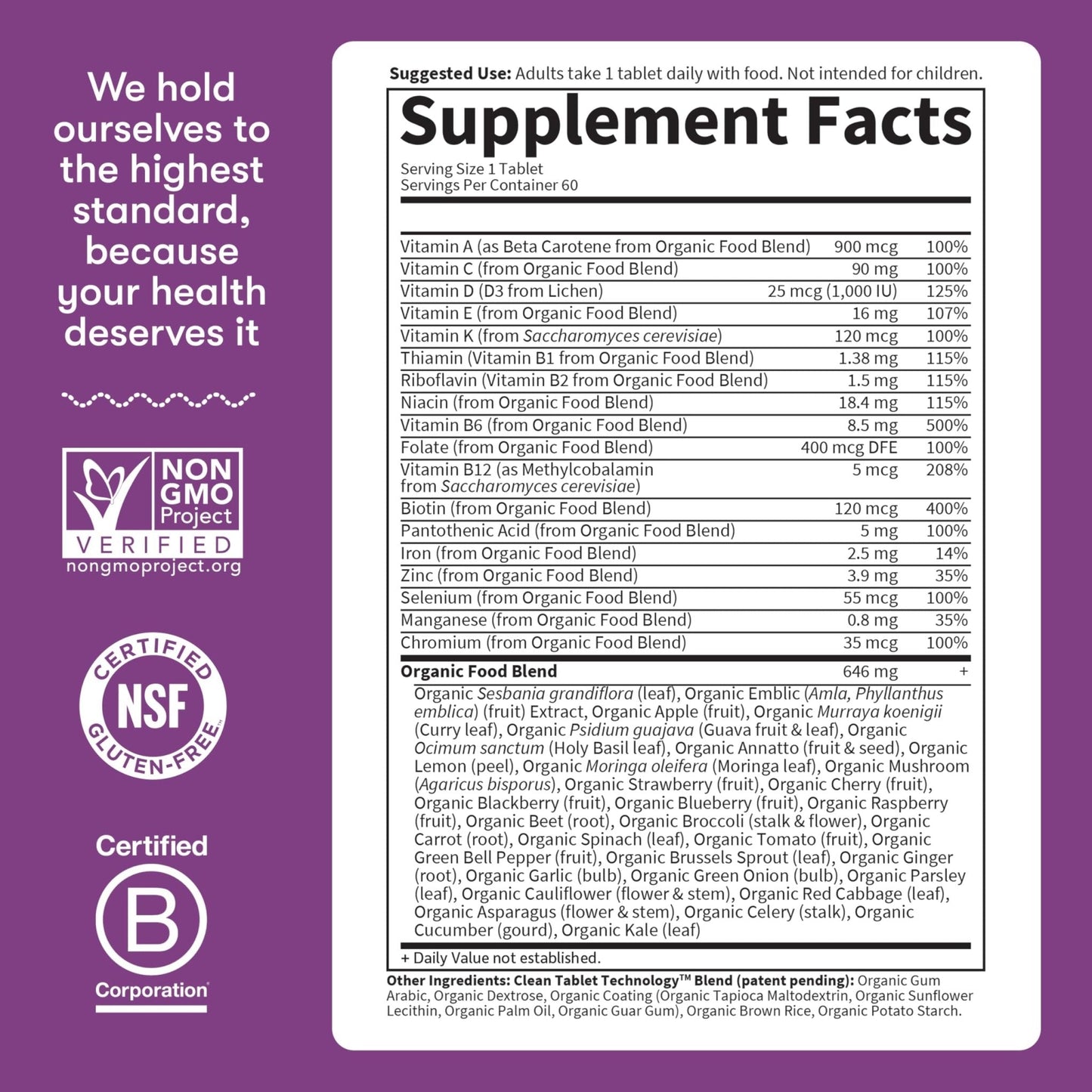 Garden of Life Organics Multivitamin for Women - Women's Once Daily Multi - Whole Food Multi with Iron, Biotin, Vegan Organic Womens Multivitamin for Health - PrimeBioHealth - canada supplements