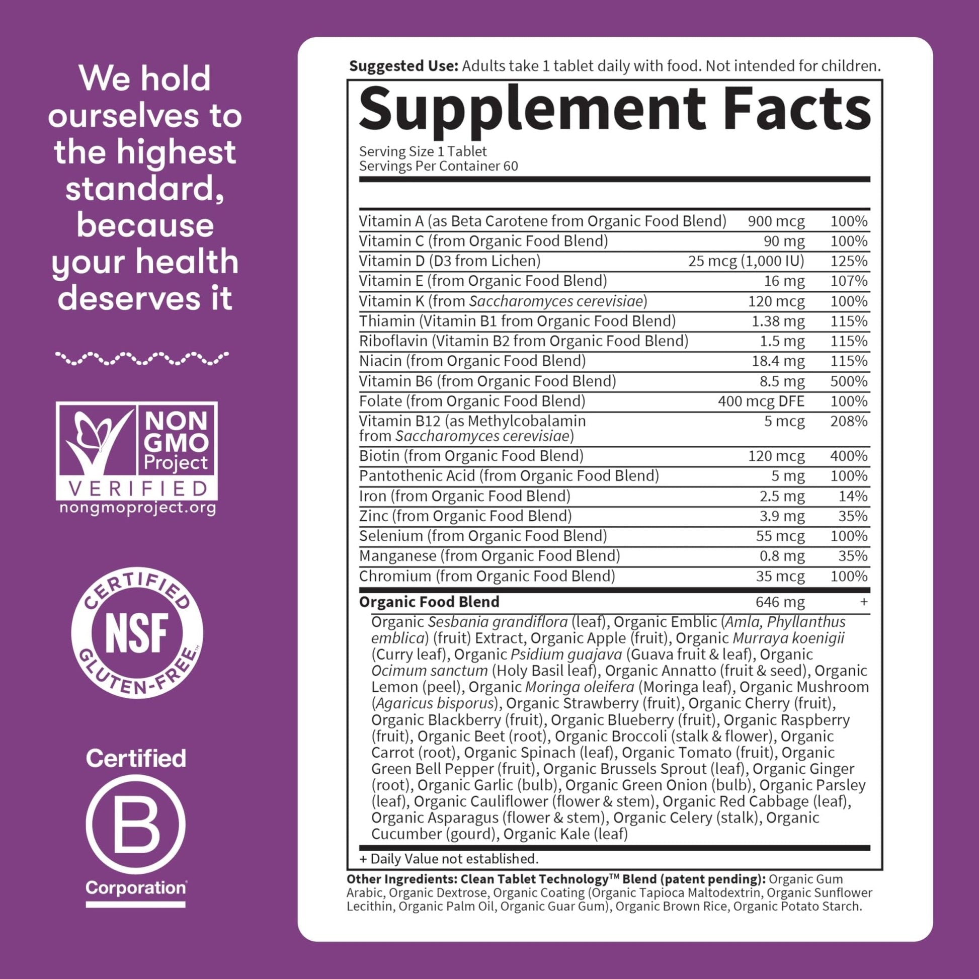 Garden of Life Organics Multivitamin for Women - Women's Once Daily Multi - Whole Food Multi with Iron, Biotin, Vegan Organic Womens Multivitamin for Health - PrimeBioHealth - canada supplements