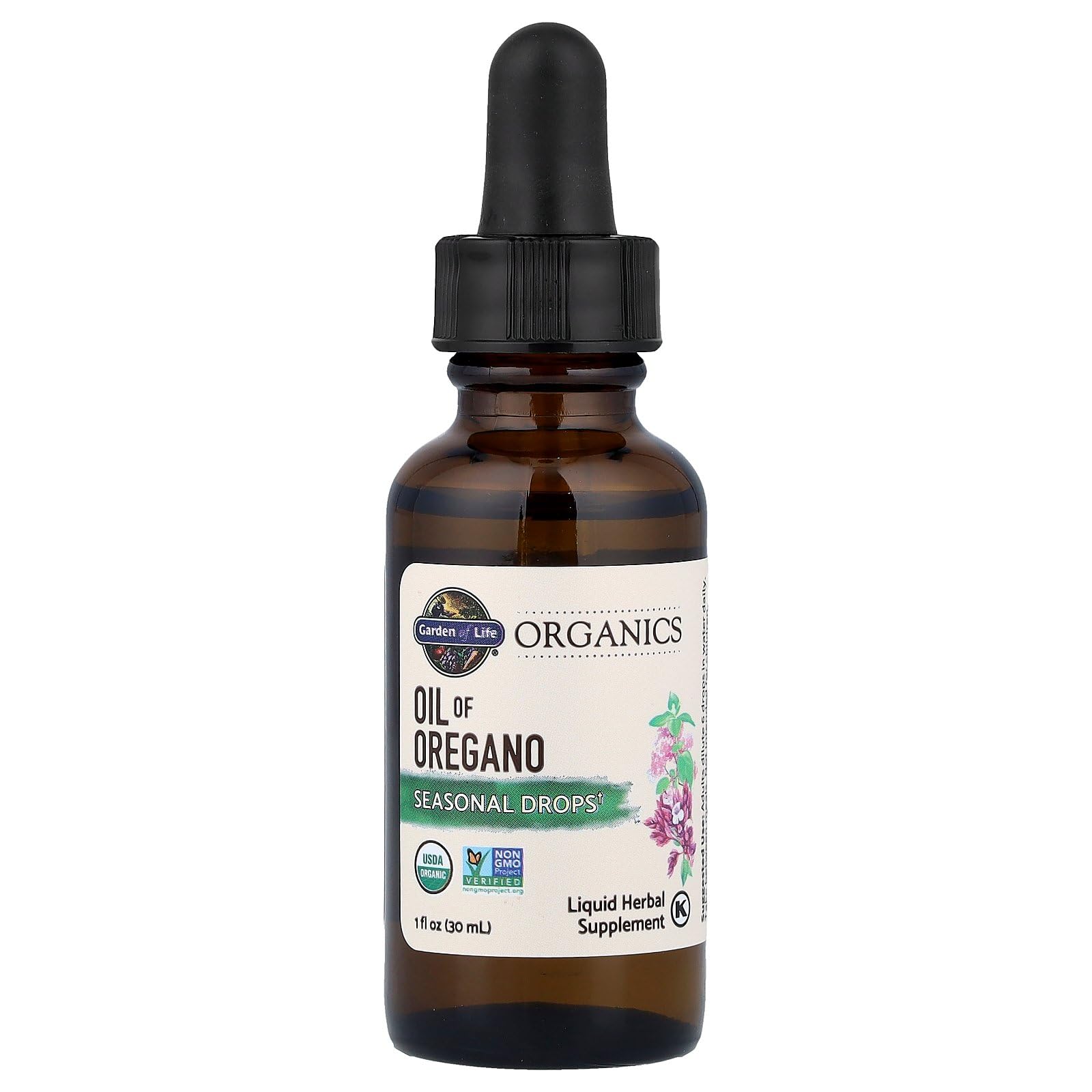 Garden of Life Organics Oil of Oregano Seasonal Drops 1fl oz (30 mL) Liquid, Concentrated Plant Based Immune Support - Alcohol-Free, Organic, Non-GMO - PrimeBioHealth - canada supplements