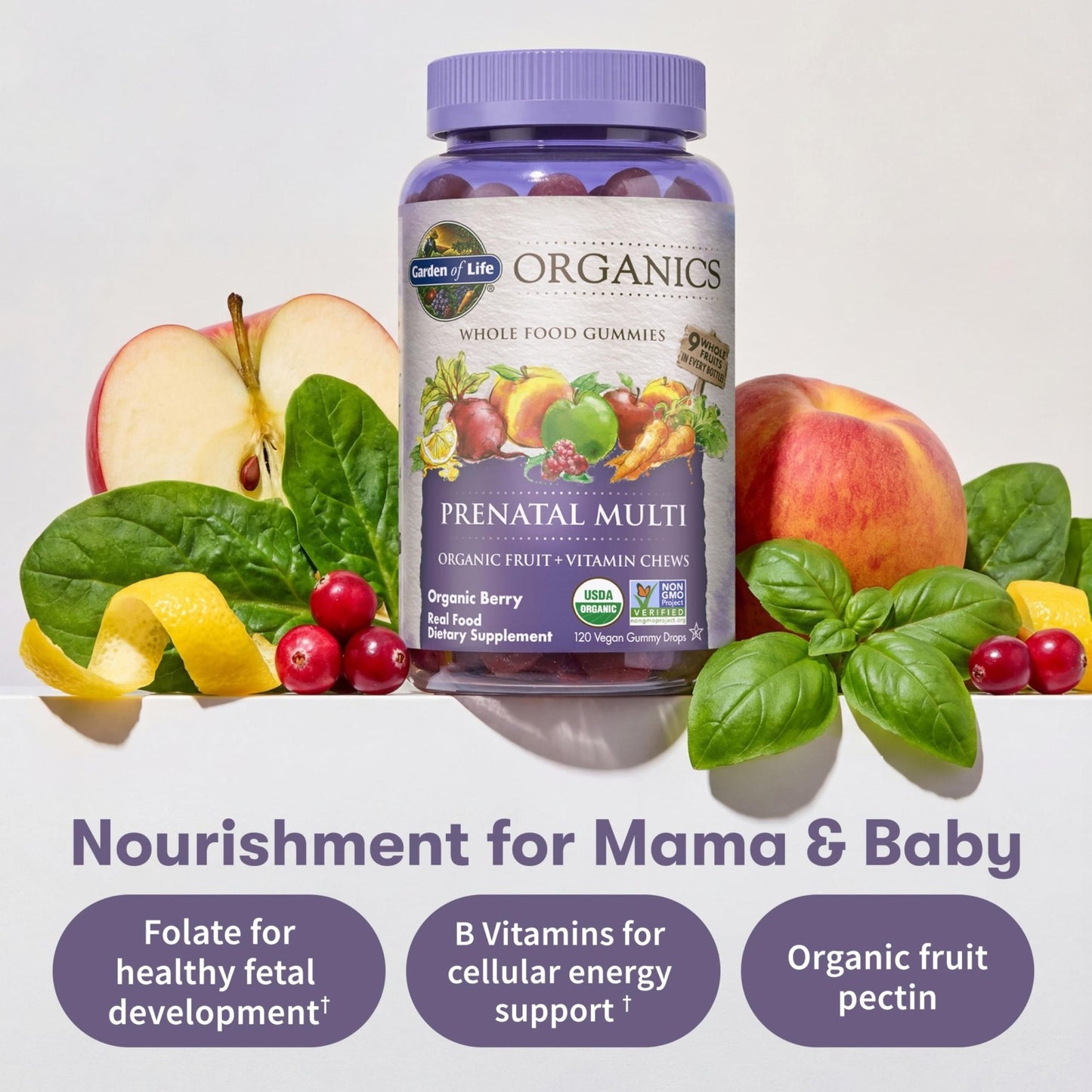 Garden of Life Organics Prenatal Gummies – Prenatal Vitamins for Women with Energy Metabolism Support & Healthy Fetal Development Support - PrimeBioHealth - canada supplements
