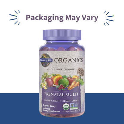 Garden of Life Organics Prenatal Gummies – Prenatal Vitamins for Women with Energy Metabolism Support & Healthy Fetal Development Support - PrimeBioHealth - canada supplements