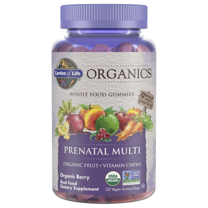 Garden of Life Organics Prenatal Gummies – Prenatal Vitamins for Women with Energy Metabolism Support & Healthy Fetal Development Support - PrimeBioHealth - canada supplements