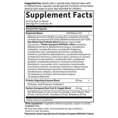 Garden of Life Raw Probiotics for Women and Men with Digestive Enzymes, 100 Billion CFU, Clinically Studied Strains, Shelf Stable, 30 Capsules - PrimeBioHealth - canada supplements