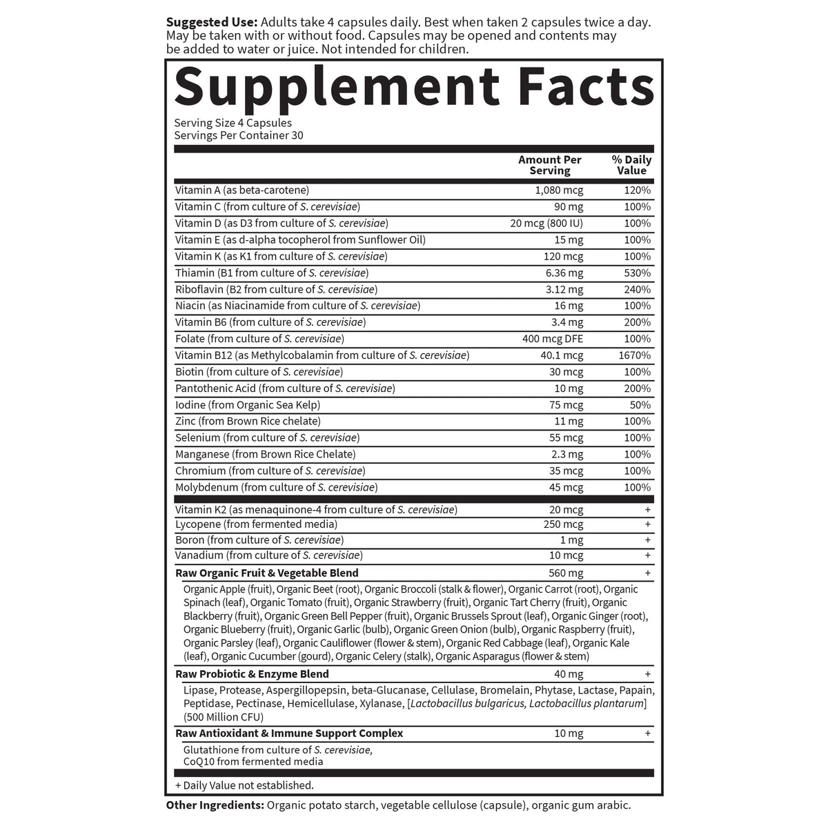 Garden of Life Vitamin Code Whole Food Multivitamin for Men - 120 Capsules, Vitamins for Men, Fruit & Veggie Blend and Probiotics for Energy - PrimeBioHealth - canada supplements