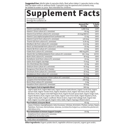 Garden of Life Vitamin Code Whole Food Multivitamin for Men - 120 Capsules, Vitamins for Men, Fruit & Veggie Blend and Probiotics for Energy - PrimeBioHealth - canada supplements