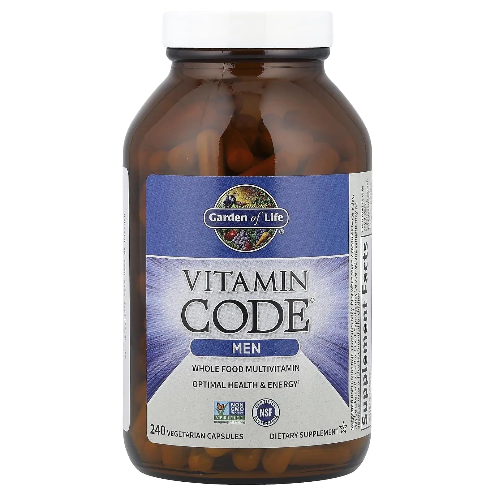 Garden of Life Vitamin Code, Whole Food Multivitamin for Men, 240 Vegetarian Capsules - PrimeBioHealth - canada supplements