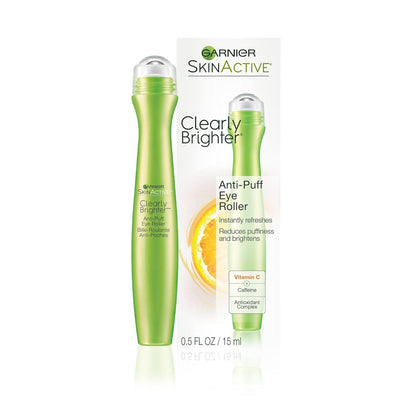 Garnier Clearly Brighter Anti-Puff Eye Roller, Dark Circles Under Eye Treatment with Caffeine and Vitamin C, 0.5 Fl Oz (15mL) - PrimeBioHealth - canada supplements