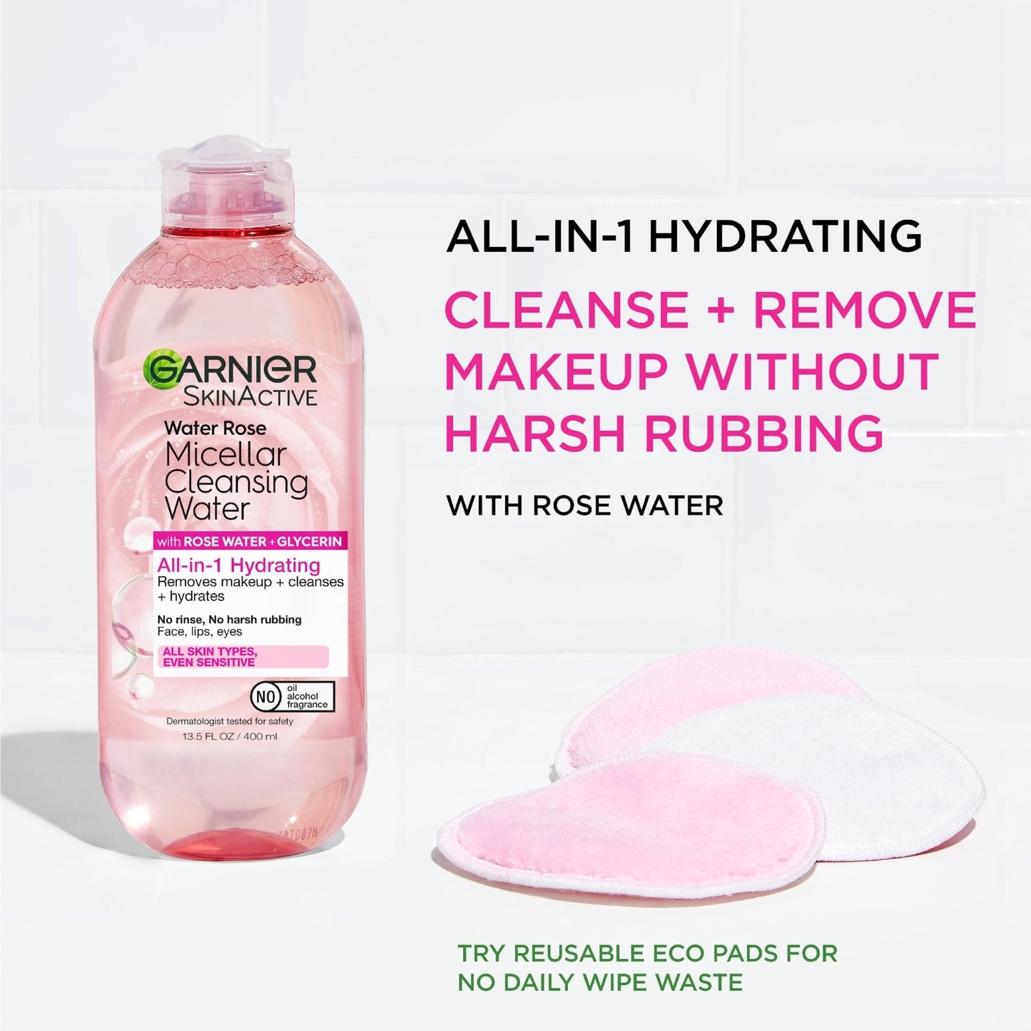 Garnier Micellar Water with Rose Water and Glycerin, Hydrating Facial Cleanser & Makeup Remover, For All Skin Types - PrimeBioHealth - canada supplements