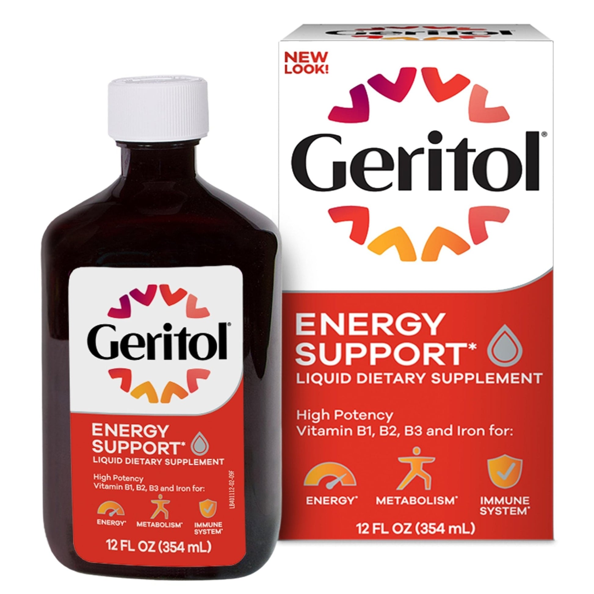 Geritol Liquid Vitamin and Iron Supplement, Energy Support, Contains High Potency B-Vitamins and Iron, Pleasant Tasting, Easy to Swallow - PrimeBioHealth - canada supplements