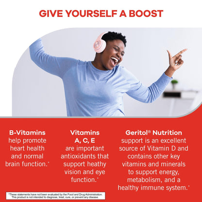 Geritol, Multivitamin Supplement, Contains B-Vitamins, Antioxidants, Vitamins C, E & D and Iron, 26 Essential Vitamins and Minerals, Gluten-Free - PrimeBioHealth - canada supplements