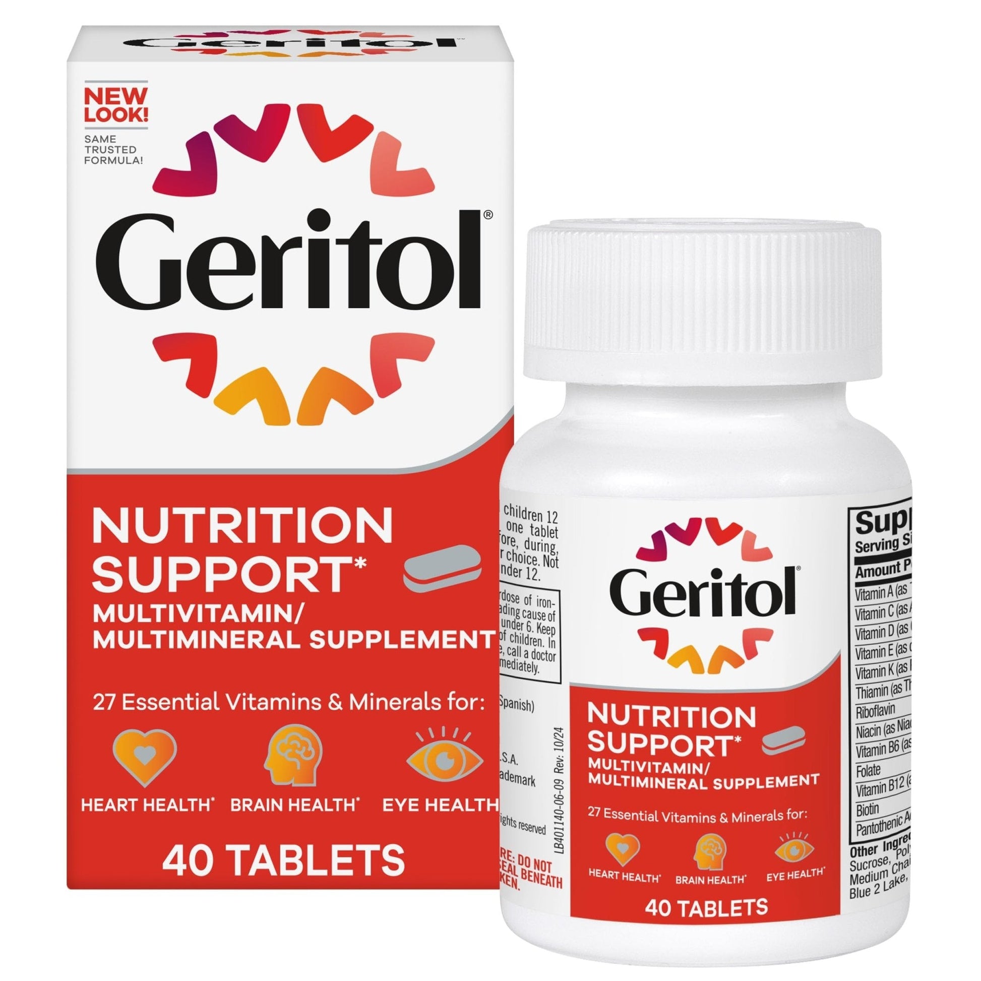 Geritol, Multivitamin Supplement, Contains B-Vitamins, Antioxidants, Vitamins C, E & D and Iron, 26 Essential Vitamins and Minerals, Gluten-Free - PrimeBioHealth - canada supplements